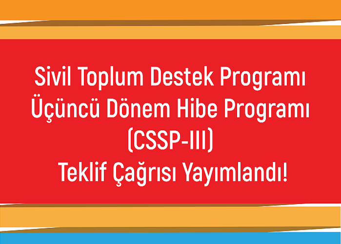 Sivil Toplum Destek Programı 3. Dönem Son Başvuru: 17 Eylül 2019